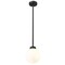 Z-Lite Laurent Outdoor Pendant, 1-Light, 8 In.W x 9 In.H, Black/Opal 597P8-BK - alternate 8